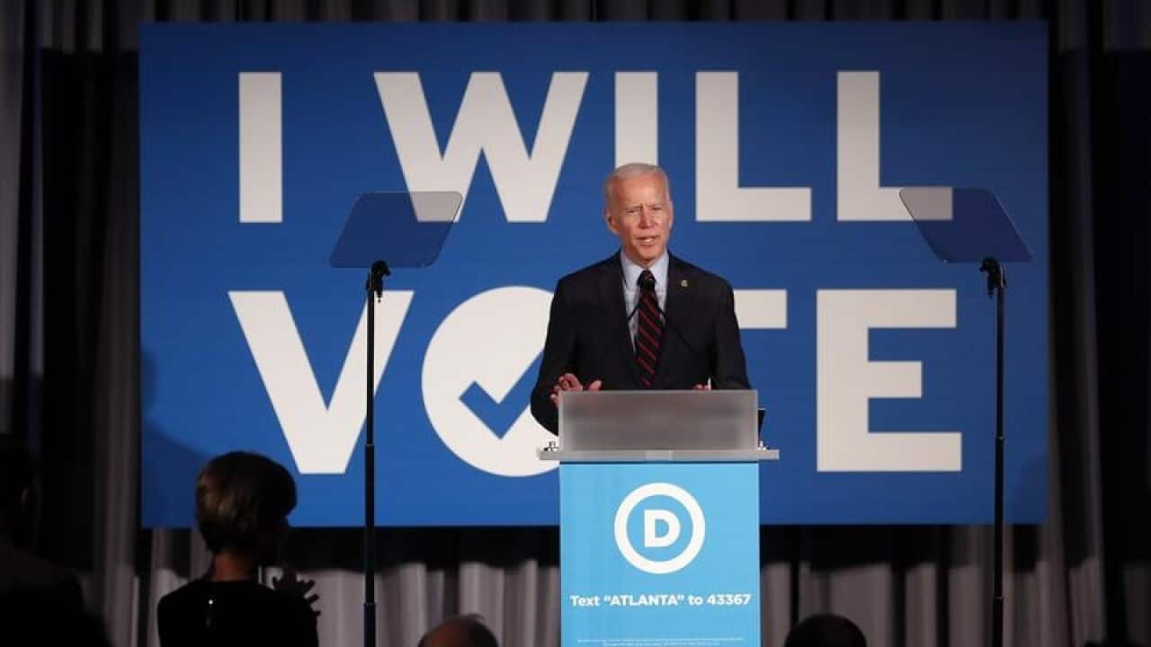 Democratic presidential candidate former Vice President Joe Biden