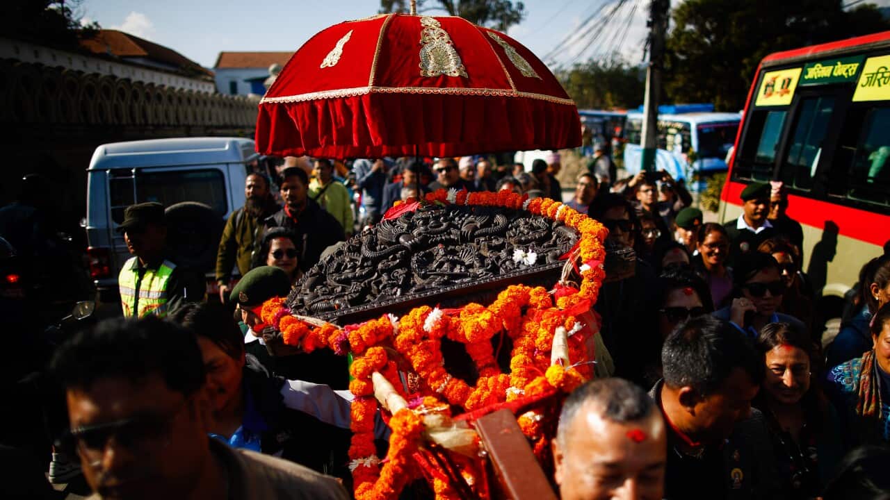 Historic Toran returned to its shrine in Kathmandu, Nepal - 21 Nov 2025