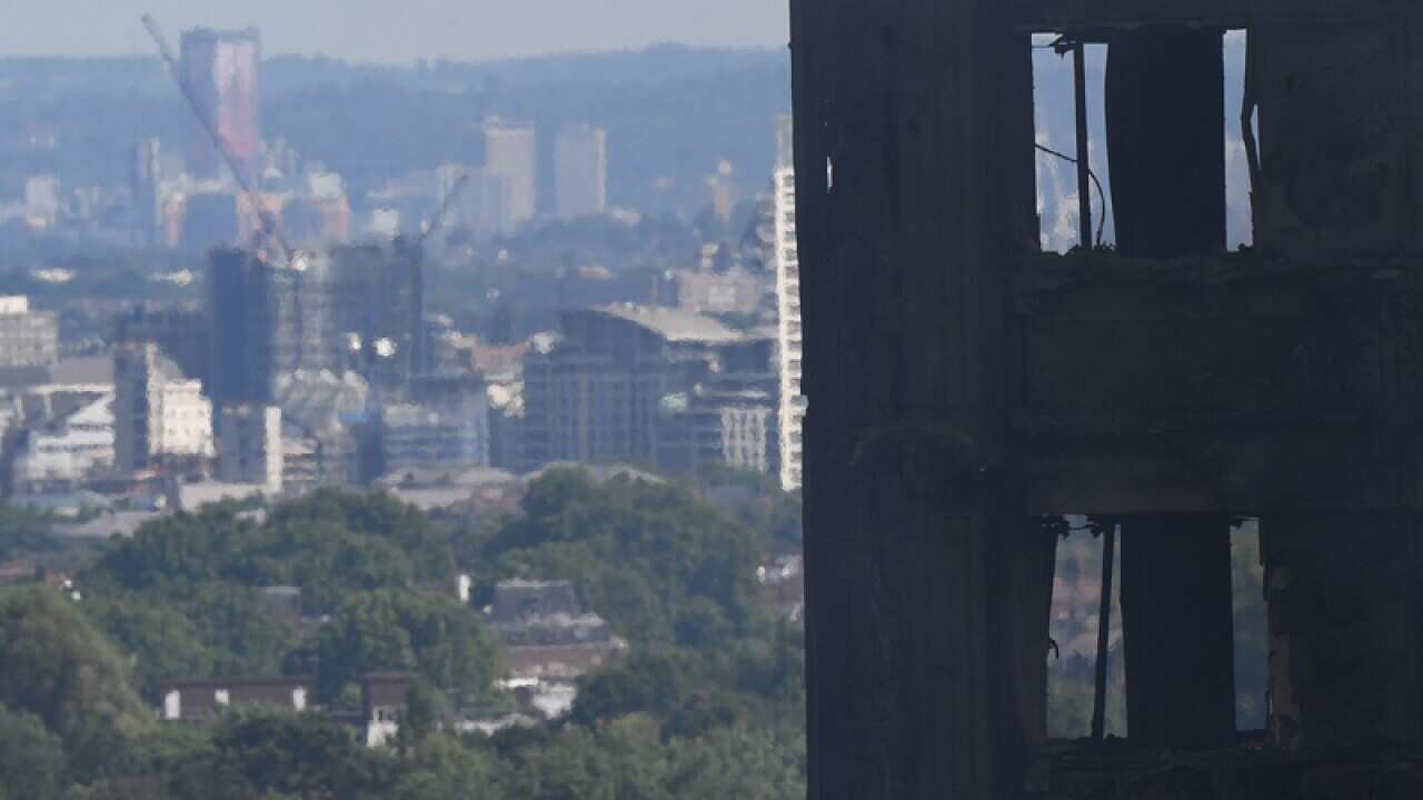 Grenfell Tower following a fire