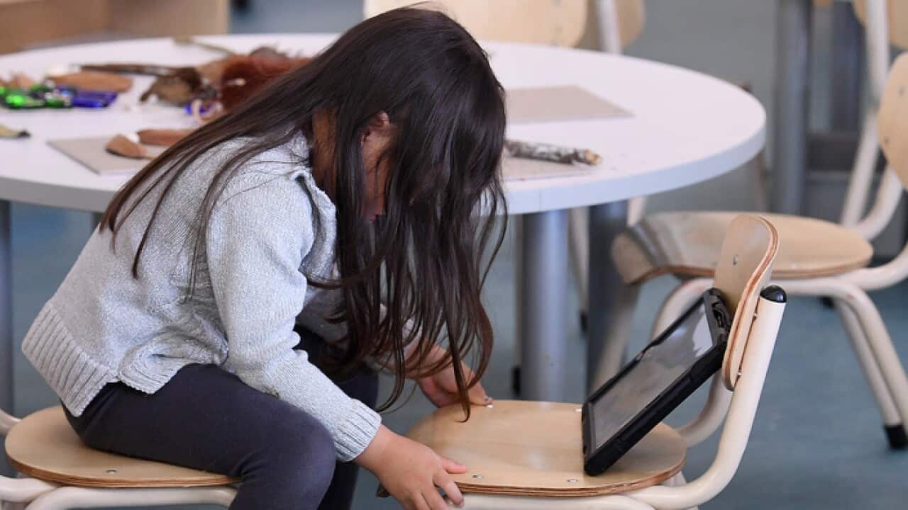 A child at a preschool centre