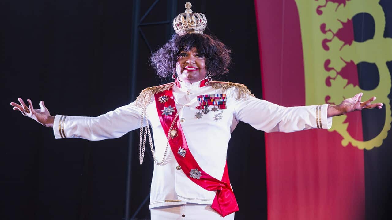 Constantina Bush flips Australia’s history on its head for laughs during Blak Cabaret.