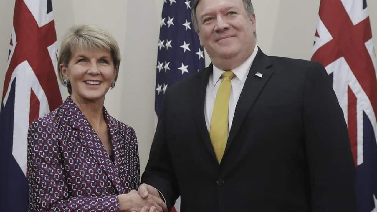 Julie Bishop and Mike Pompeo