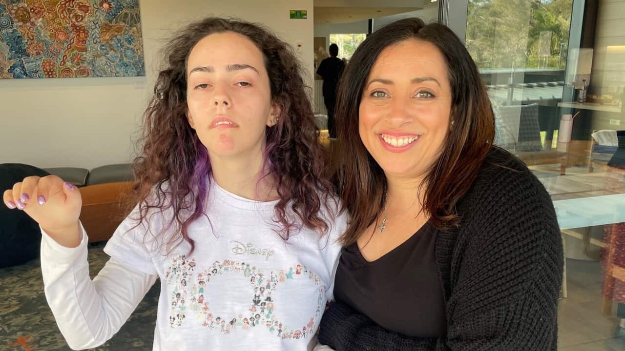 Ange,19 (left) with her mum Niki