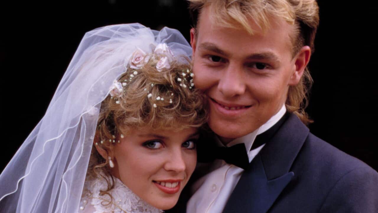 Kylie Minogue and Jason Donovan in Neighbours