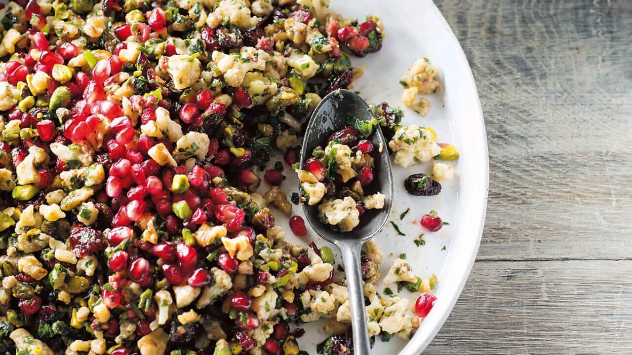 Cauliflower and cranberry salad
