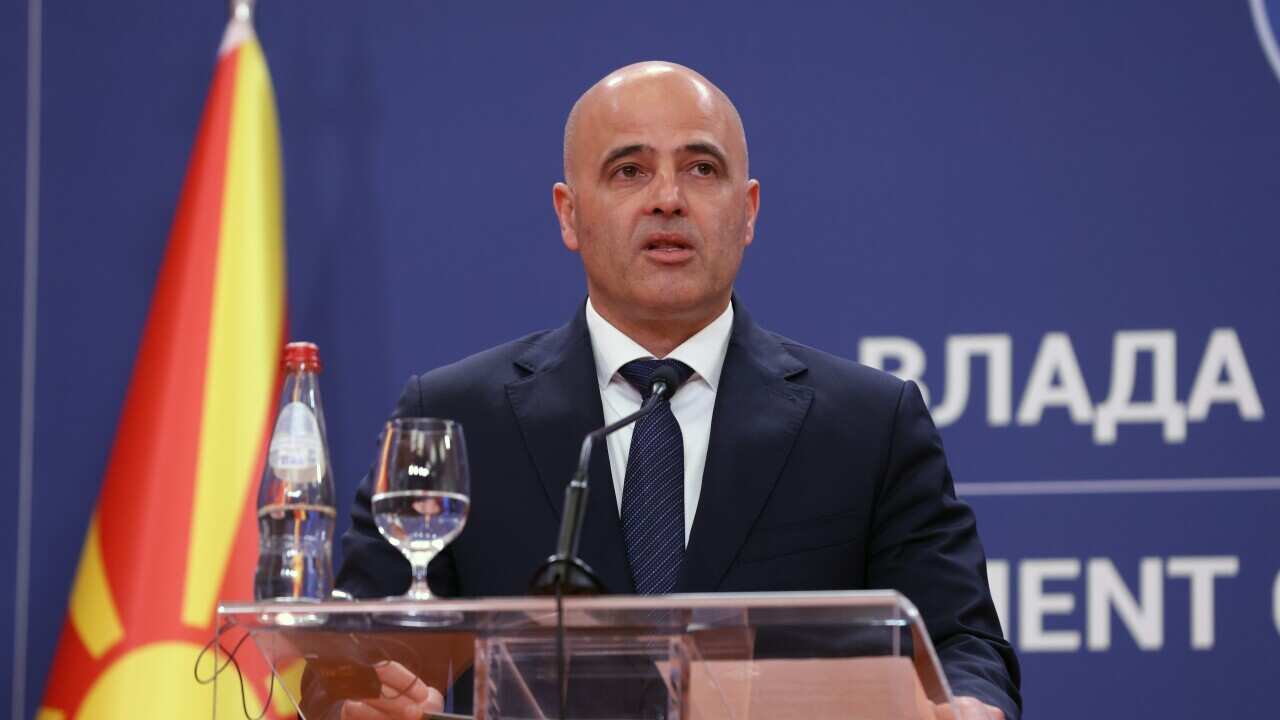North Macedonia's Prime Minister Dimitar Kovacevski