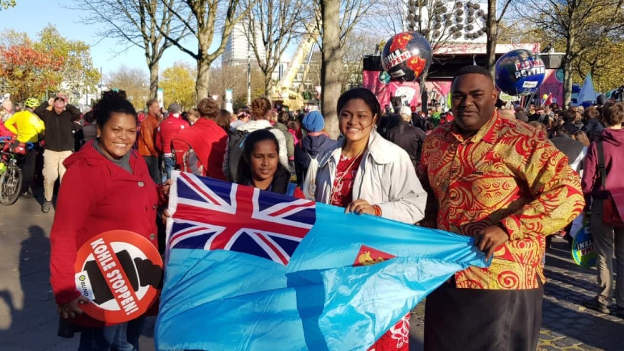 Image from Twitter showing the activists on their campaign