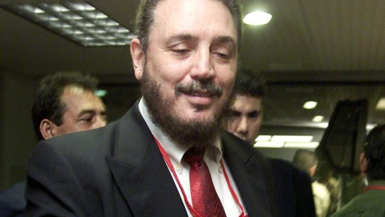 Fidel Castro Diaz-Balart at a book presentation.