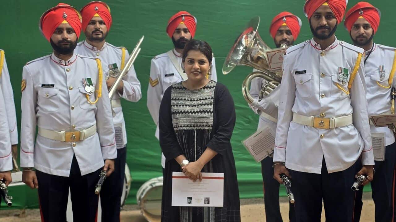 Aiman Farhat with Team who played Bugle