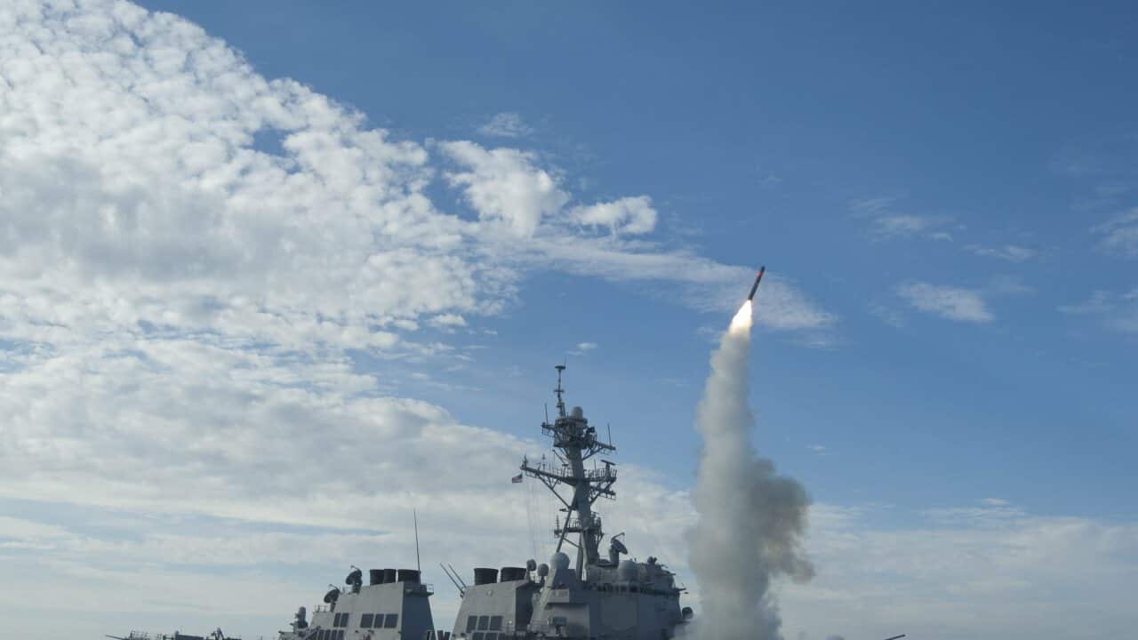 A Tomahawk missile launch from a US Navy destroyer (AAP).