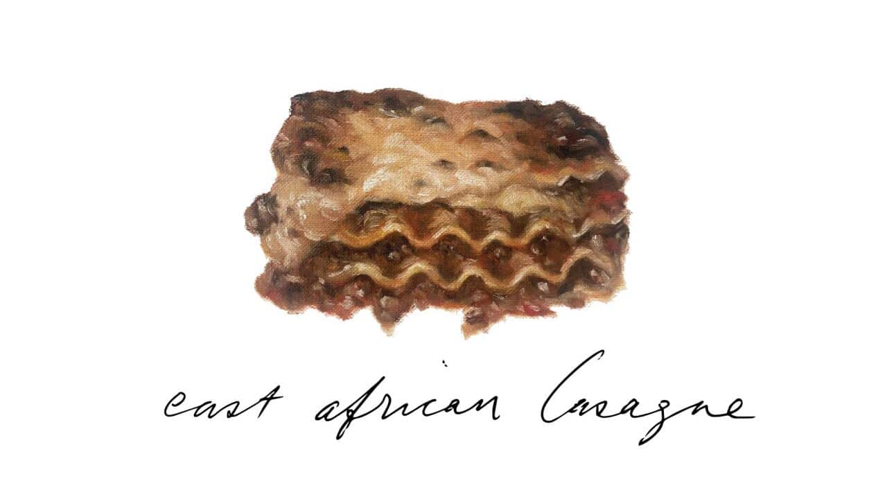 Illustration of East African lasagne