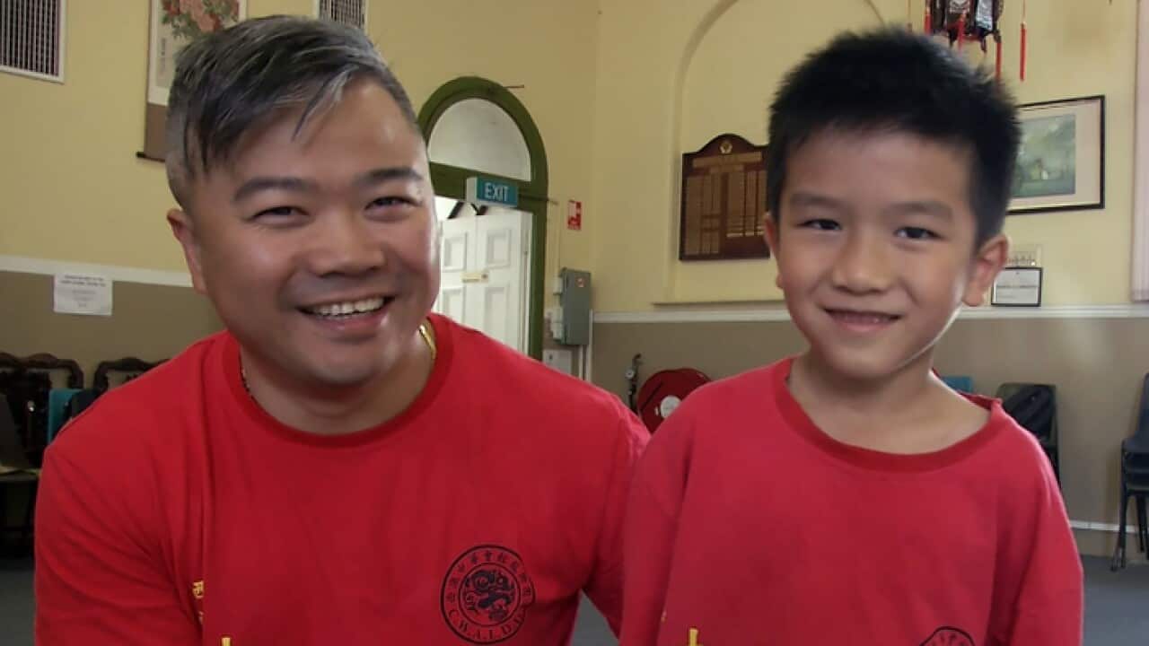 Instructor Freddy Foo (left) and his son Ethan