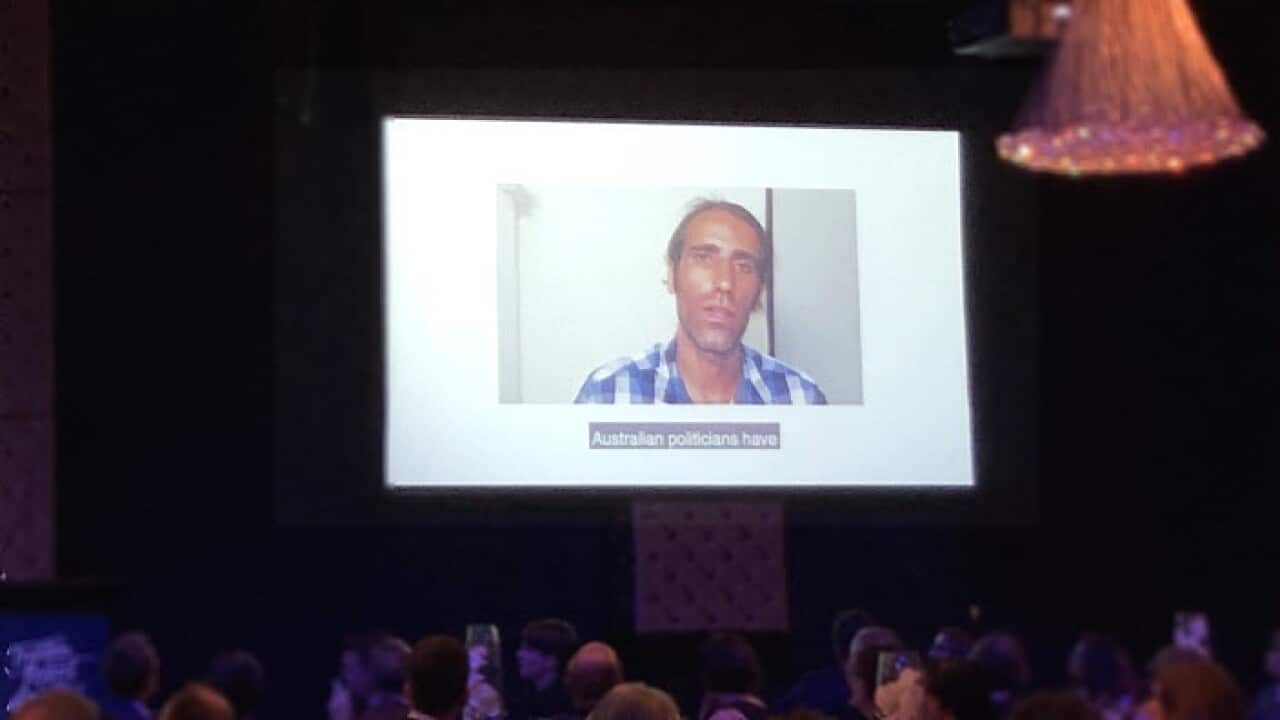 Behrouz Boochani speaking at Human Rights Dinner in Sydney 18/5/2018 by HRLC