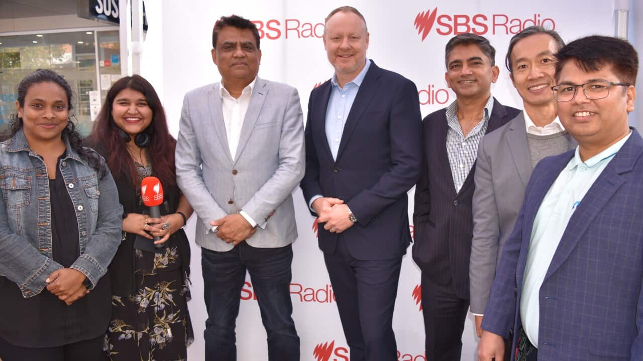 Members of the Indian community at SBS Election Exchange with SBS Hindi Team.