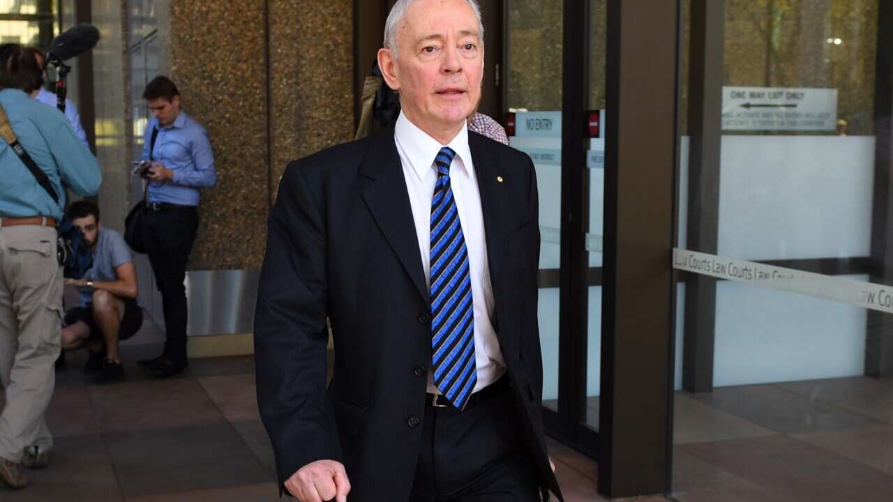 Family First Senator Bob Day departs the High Court, in Sydney, Thursday, March 24, 2016. Senator Day has launched a challenge to the recently changed senate voting laws. (AAP Image/Dan Himbrechts) NO ARCHIVING