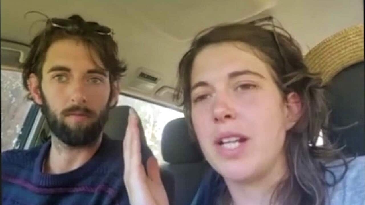 Protestors Andrew George and Violet Coco (Supplied).png