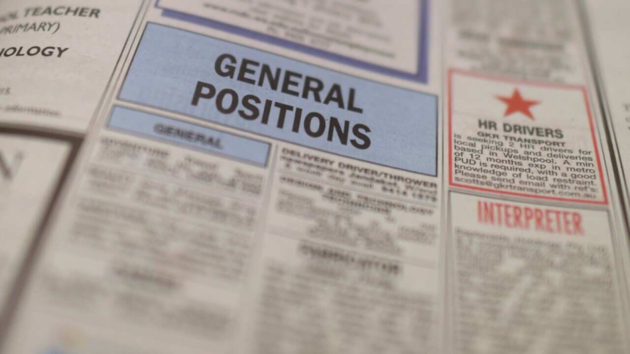 Job advertisements in a newspaper