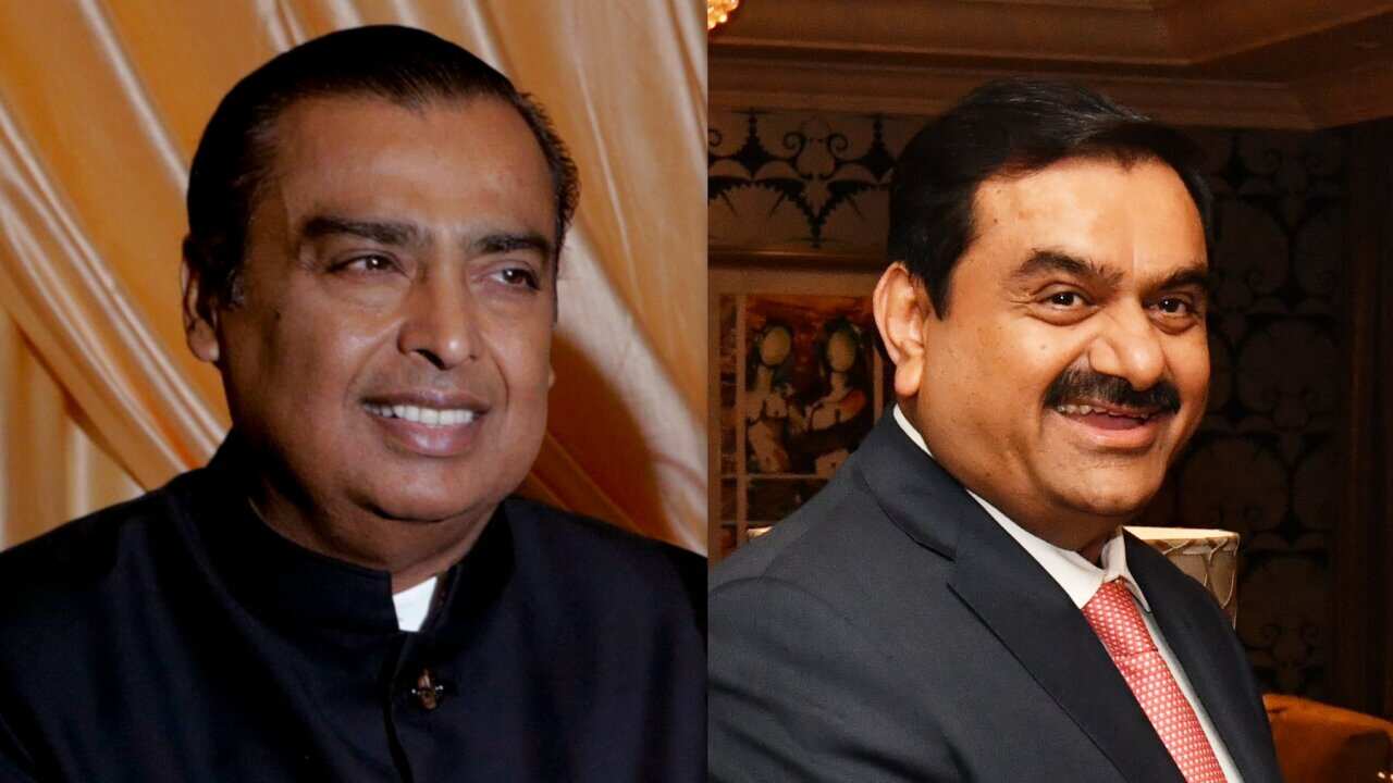Mukesh Ambani and Gautam Adani