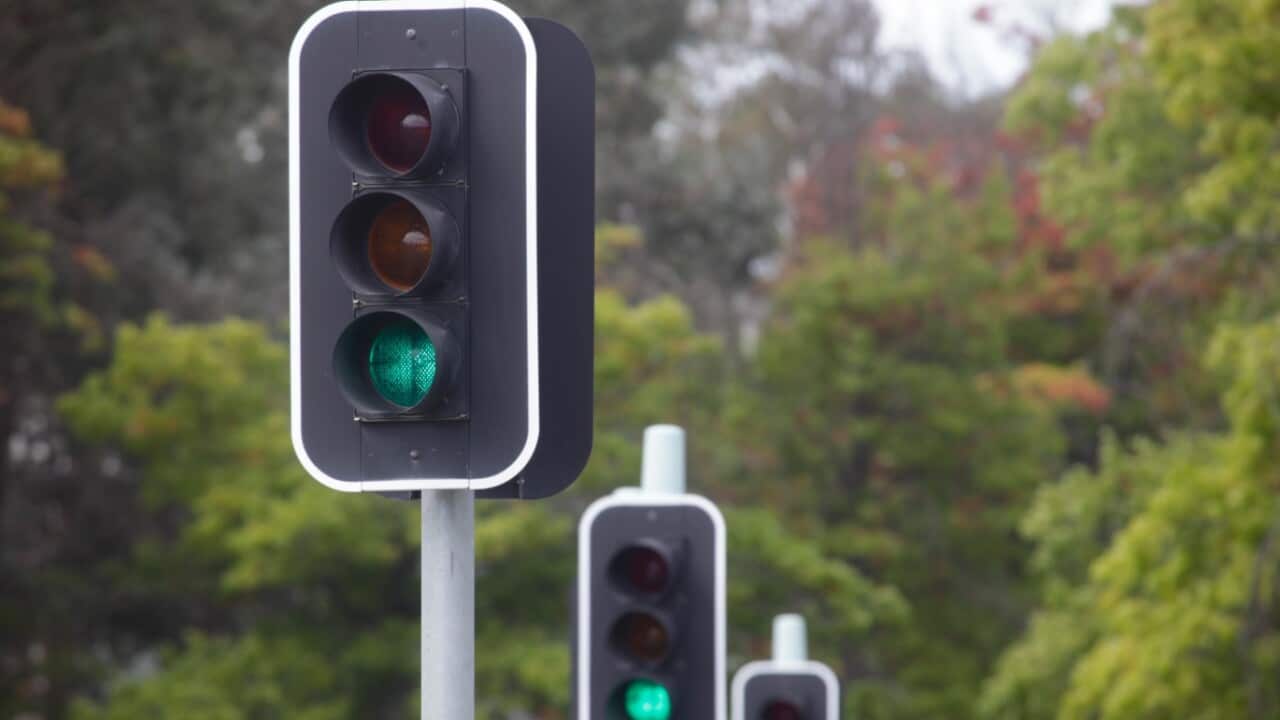 File image of traffic lights 