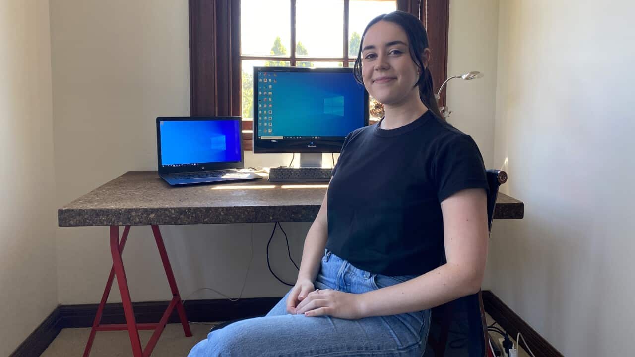 Ally Honan in her home office.
