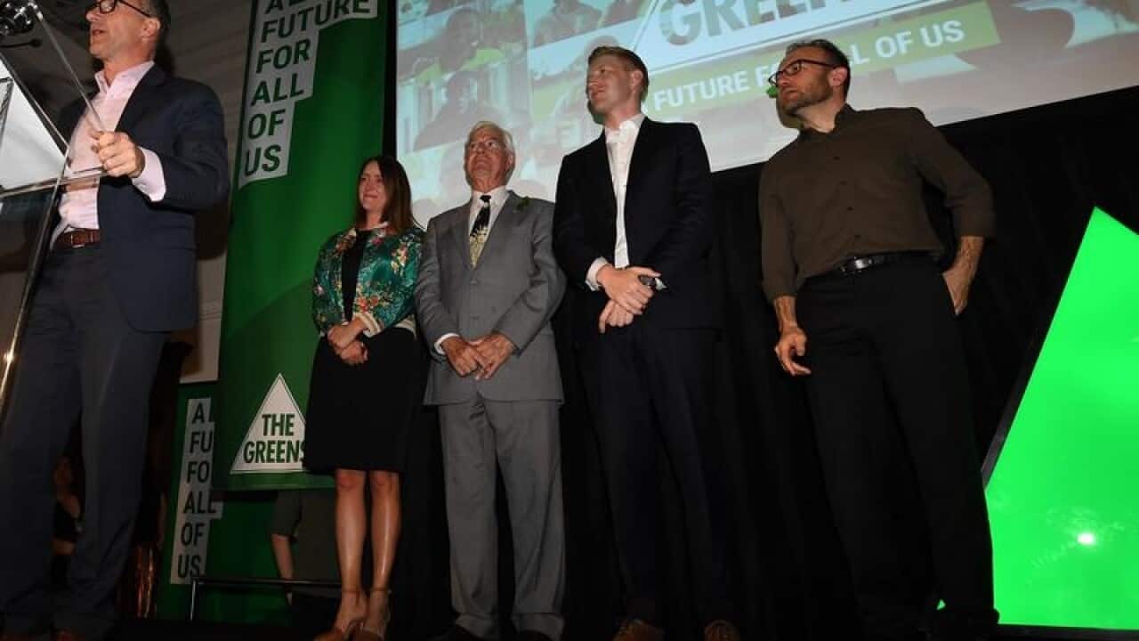 Richard Di Natale at the Greens election function