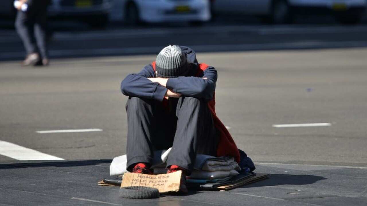 Homeless on the street