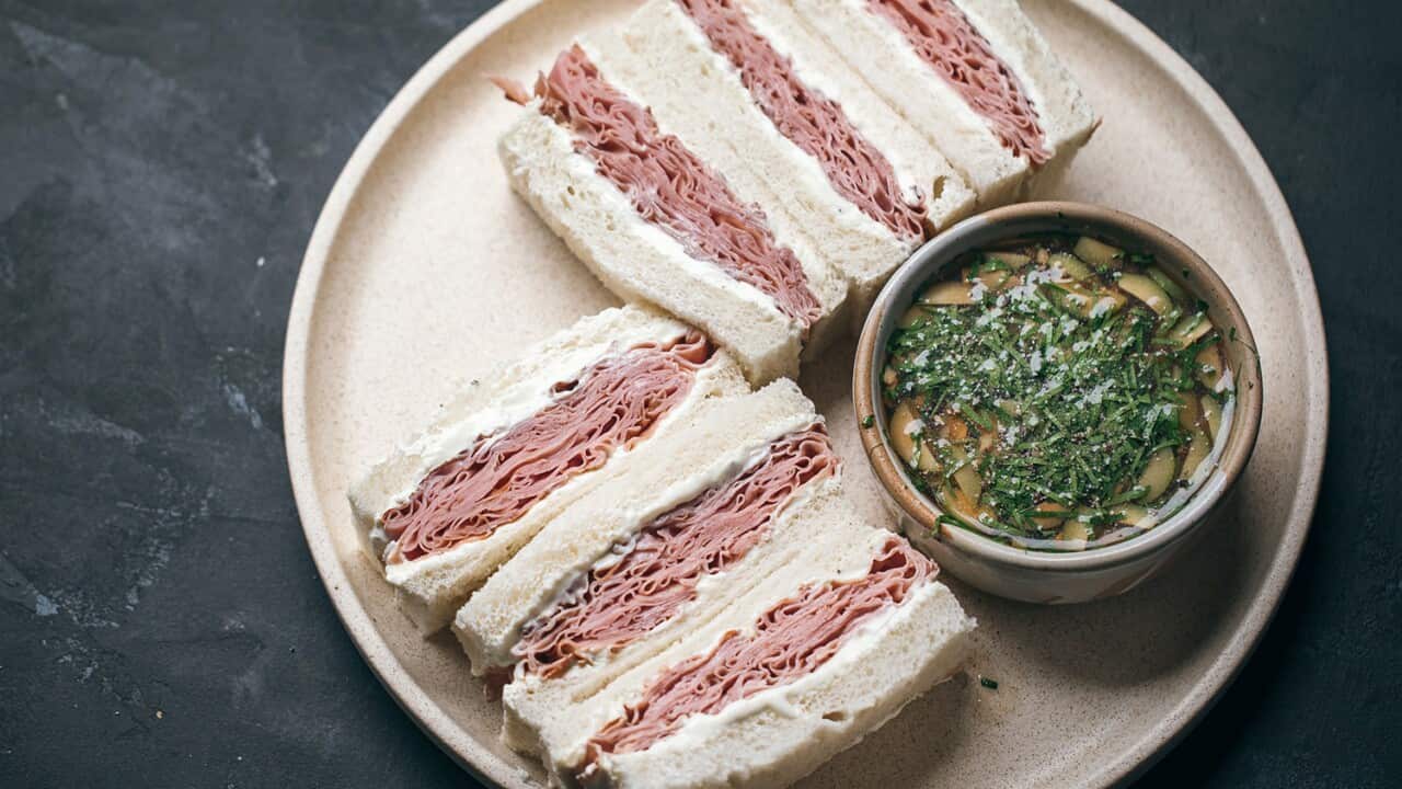 Nonno's mortadella sandwiches SBS The Cook Up with Adam Liaw