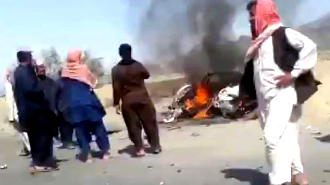 The alleged scene of a drone strike site in Pakistan