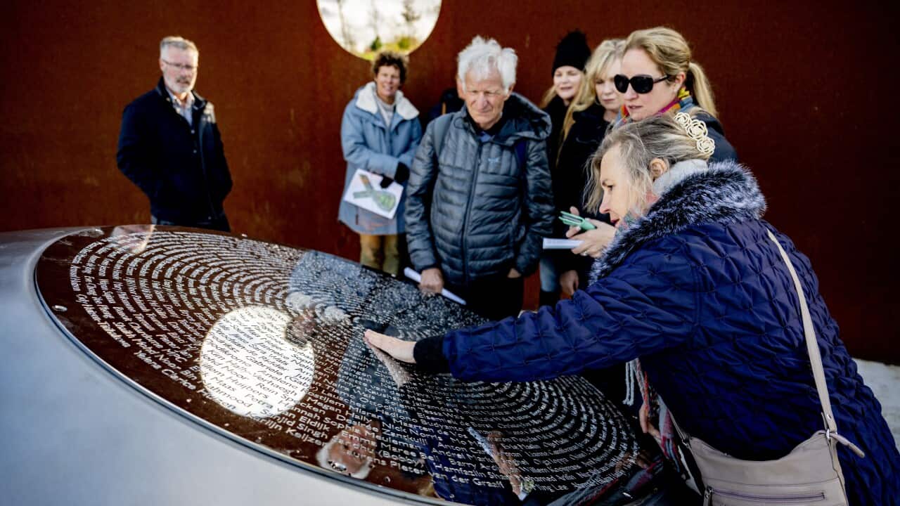 British and Australian relatives at MH17 monument