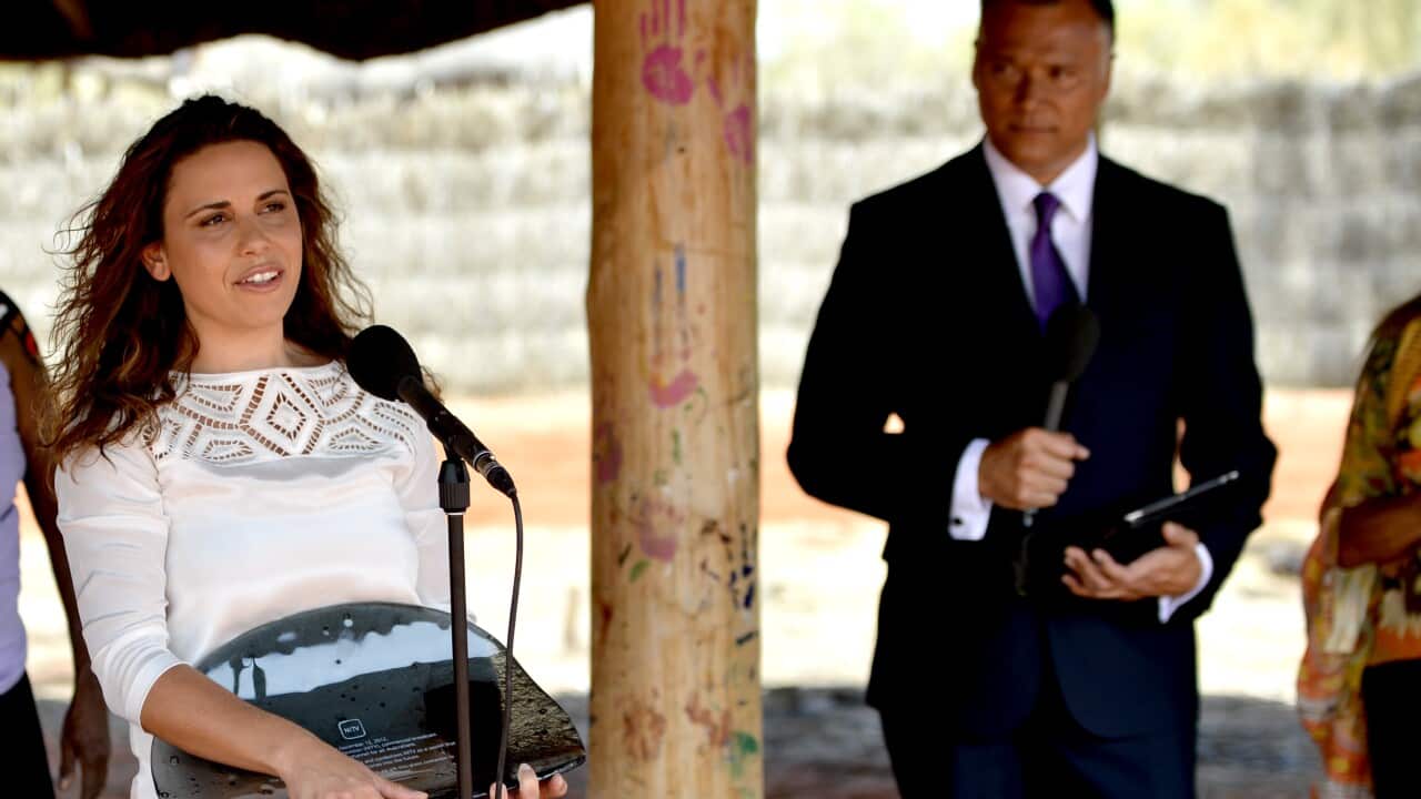 Tanya Denning-Orman and Stan Grant at the launch of NITV Free-To-Air