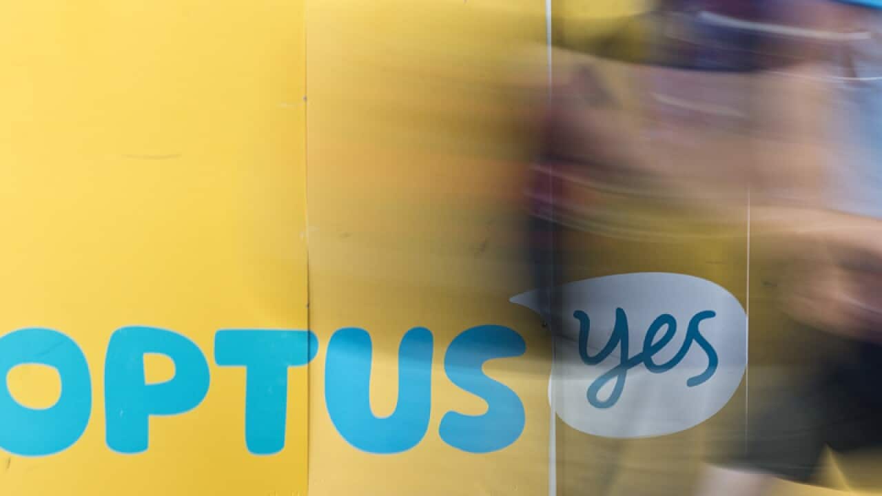 Optus signage seen in Brisbane