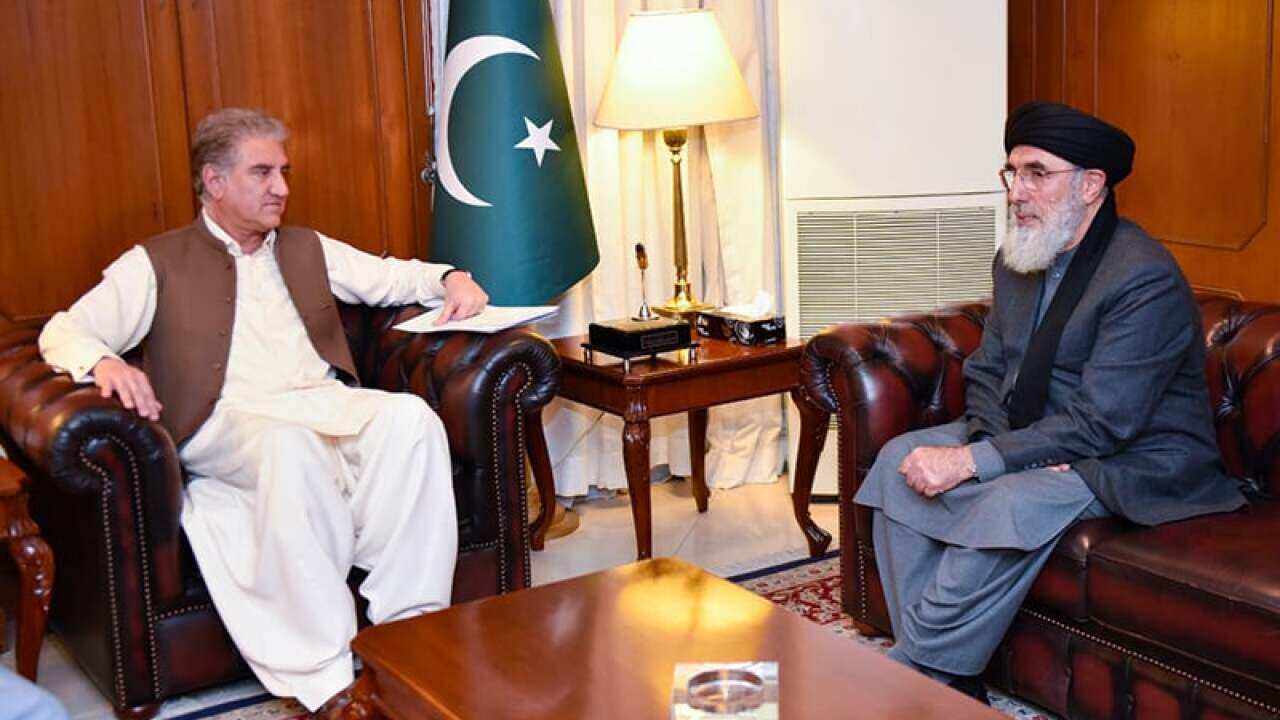 Gulbuddin Hekmatyar meeting Pakistan FM S. Mahmood Quraishi