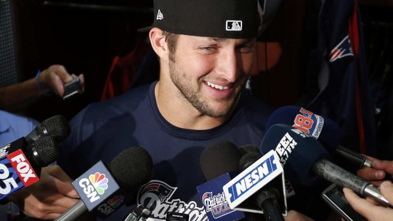 Celebrity quarterback Tim Tebow