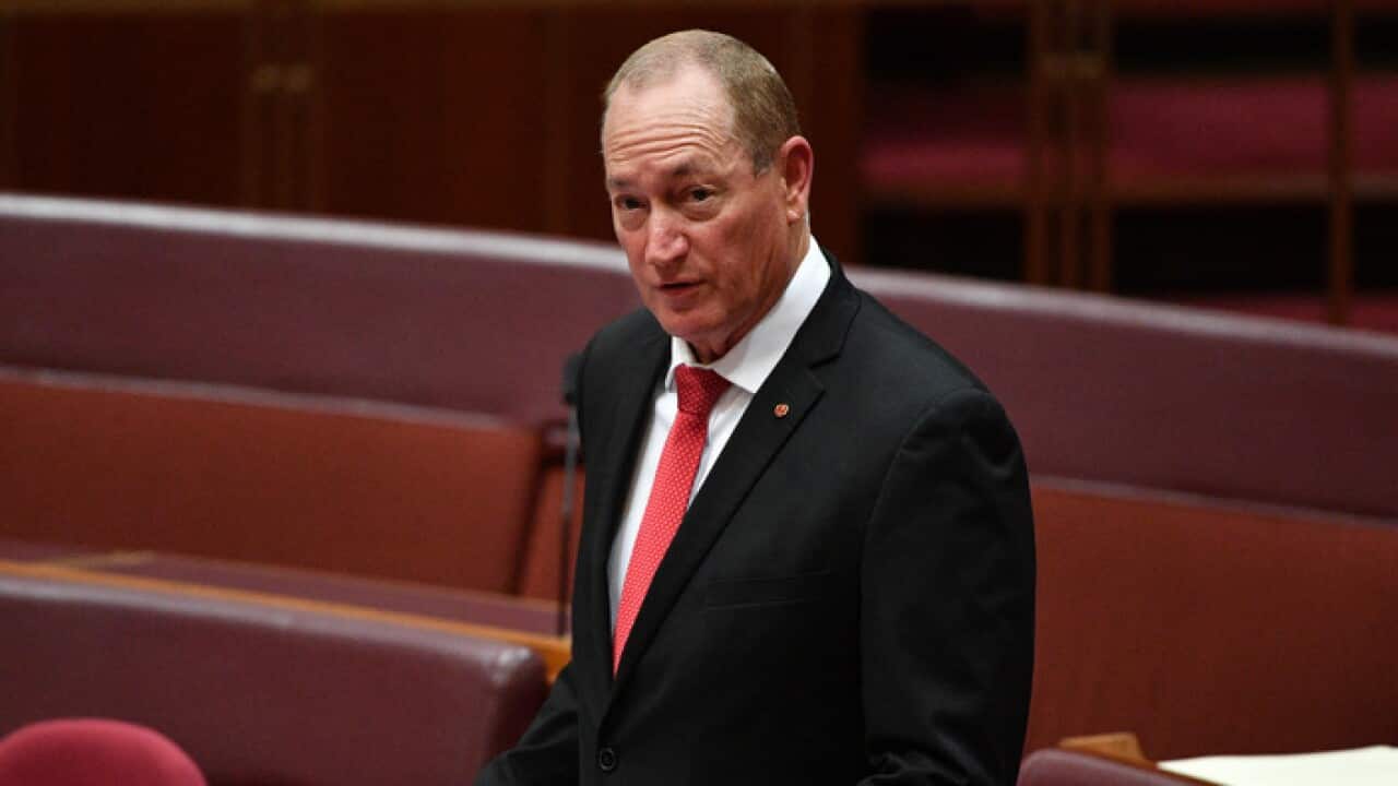 Katter's Australian Party Senator Fraser Anning makes his maiden speech