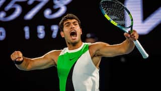 Carlos Alcaraz celebrating