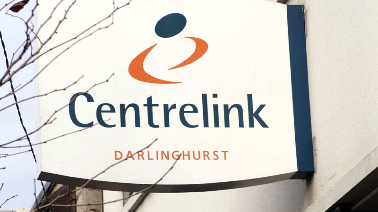 Stock photo of the sign outside a Centrelink