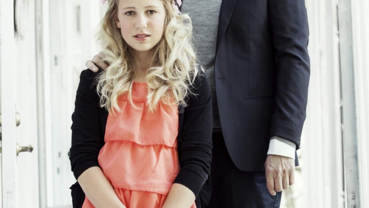 Thea, 12, and her fiance, Geir, 37.