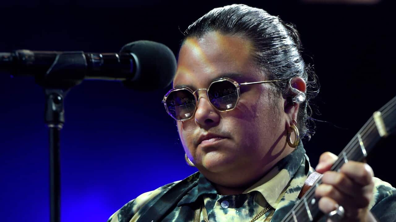 MELBOURNE, AUSTRALIA - JANUARY 16: Mo'Ju (Mojo Ruiz de Luzuriaga) performs on stage at the Myer Music Bowl on the January 16, 2021 in Melbourne, Australia. Martin Philbey/Getty Images