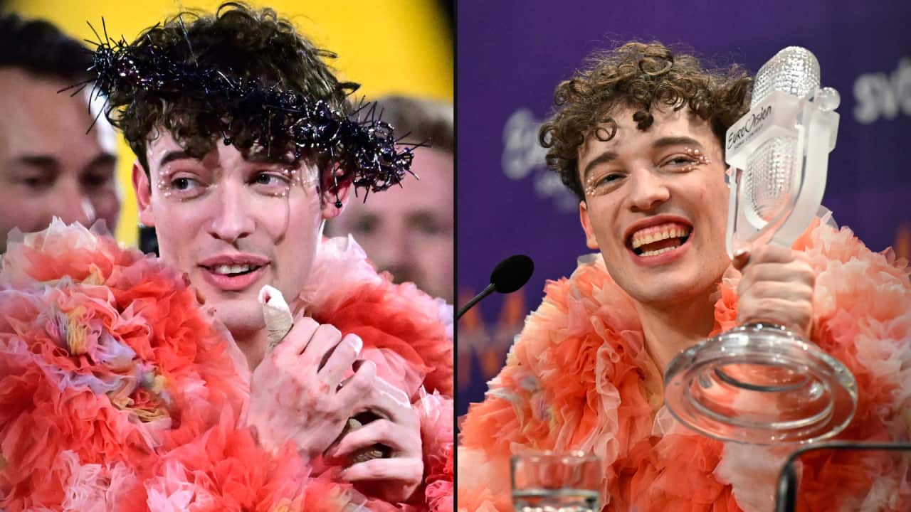 Eurovision winner Nemo breaks trophy and says contest may need fixing too | SBS News