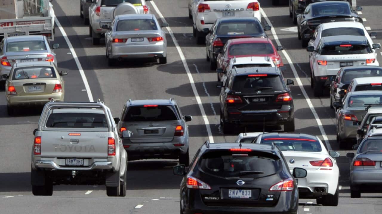 Traffic congestion is seen in Melbourne