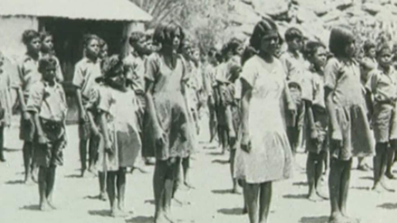 File photo of members of the Stolen Generations