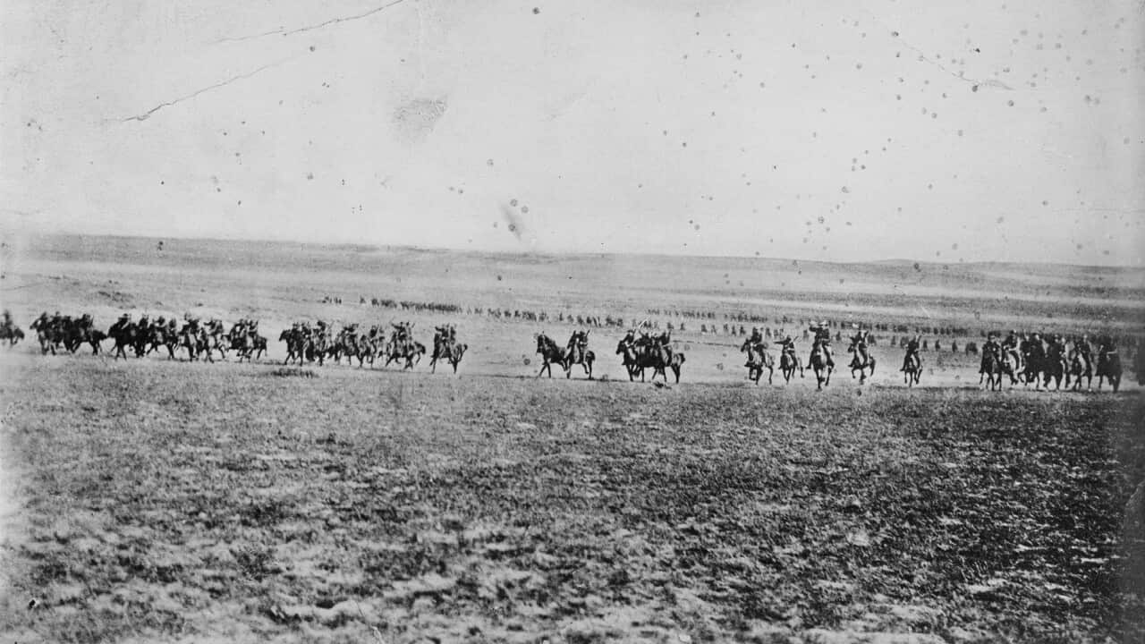 A charge of the 4th Light Horse Brigade