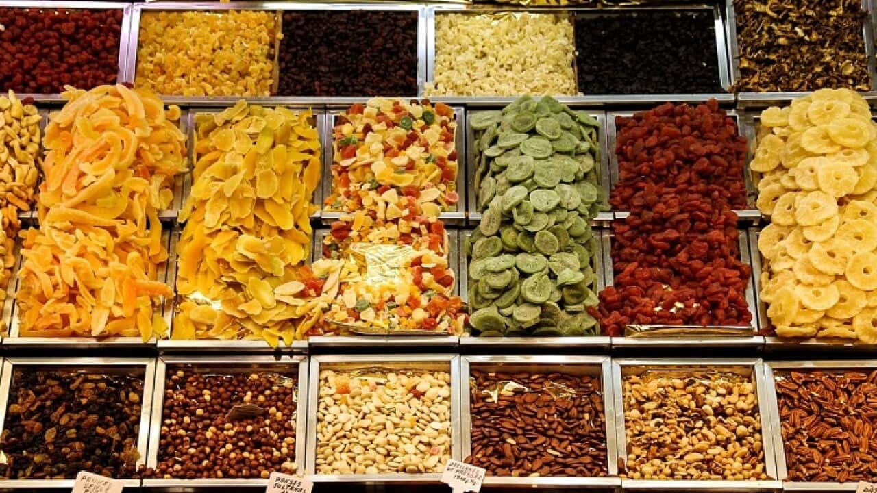 Dried fruits.