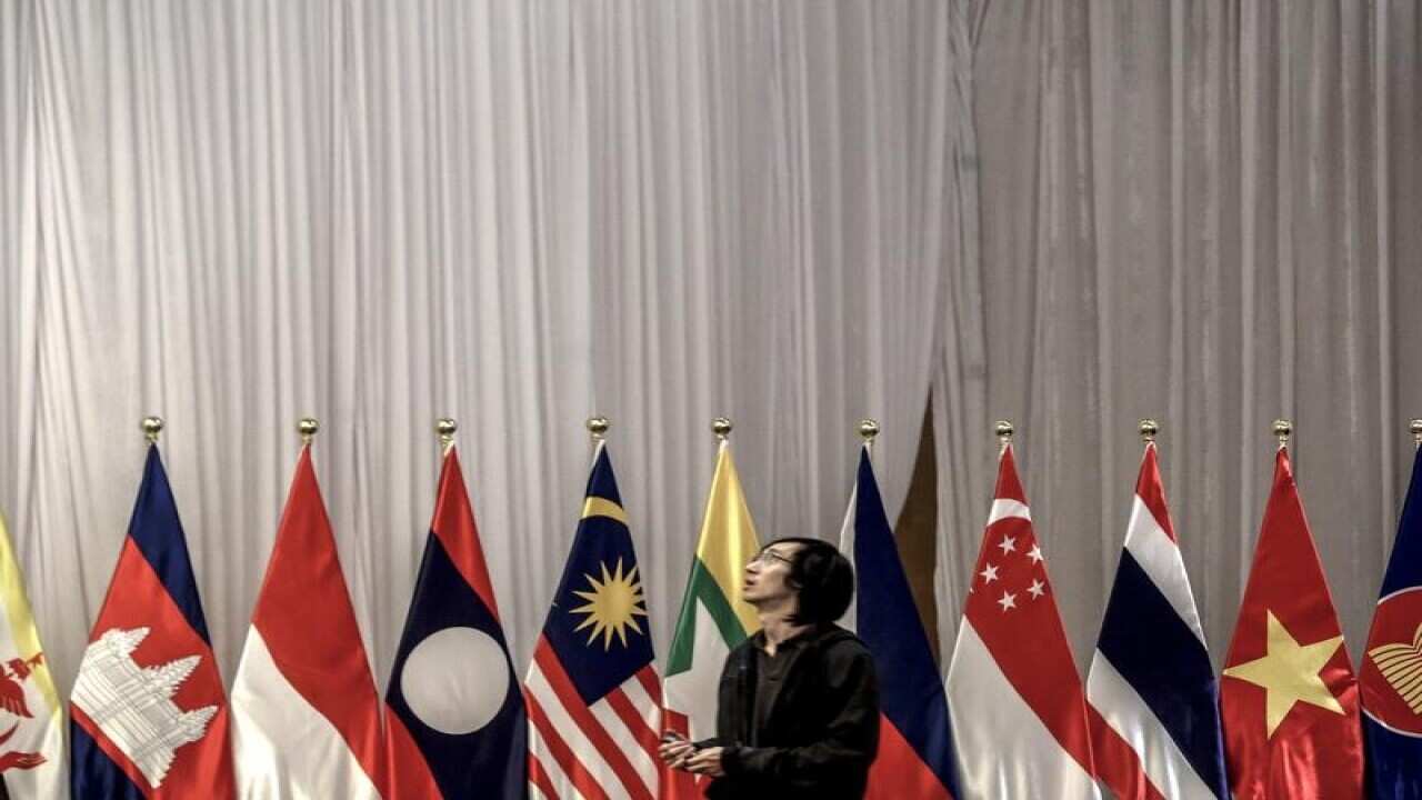 ASEAN flags