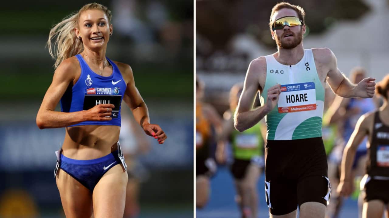 Jessica Hull prevailed at the Australian Track and Field Championships, while Oliver Hoare was victorious at the Maurie Plant Meet