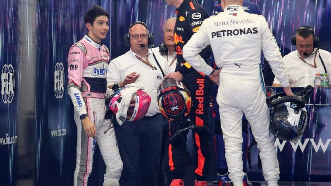 The confrontation between the drivers after the race
