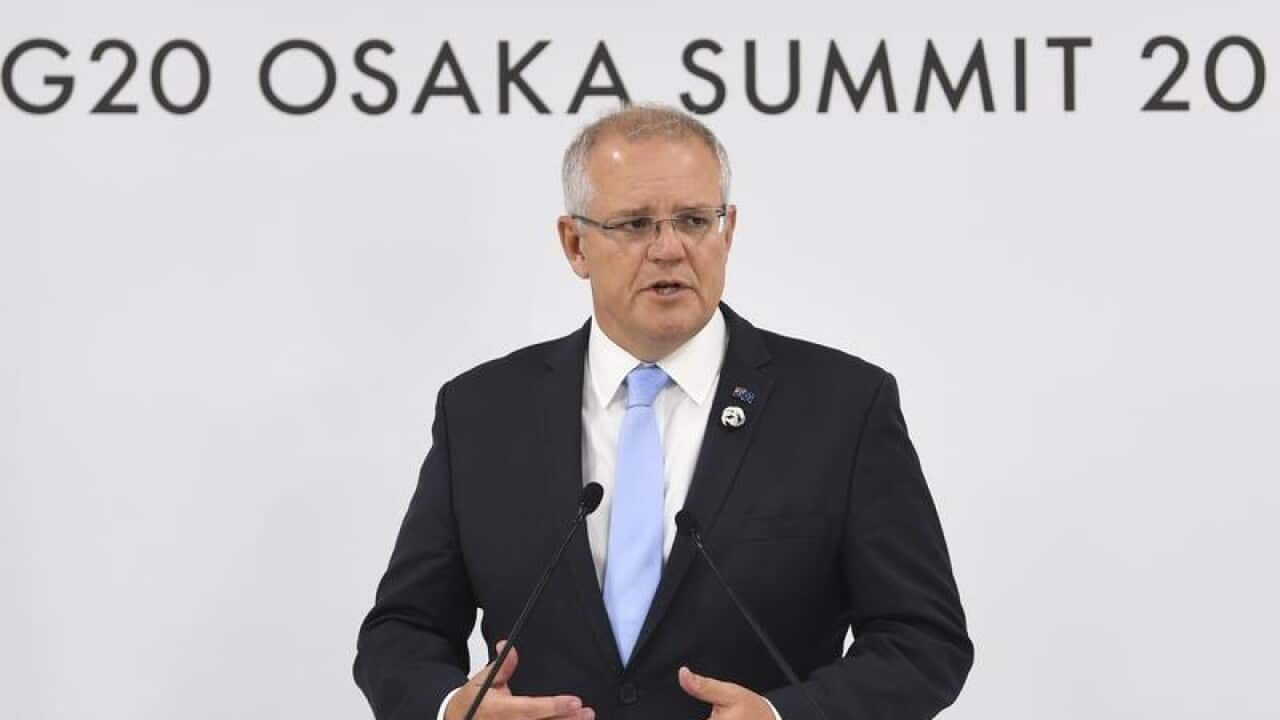 Prime Minister Scott Morrison addresses the G20 summit