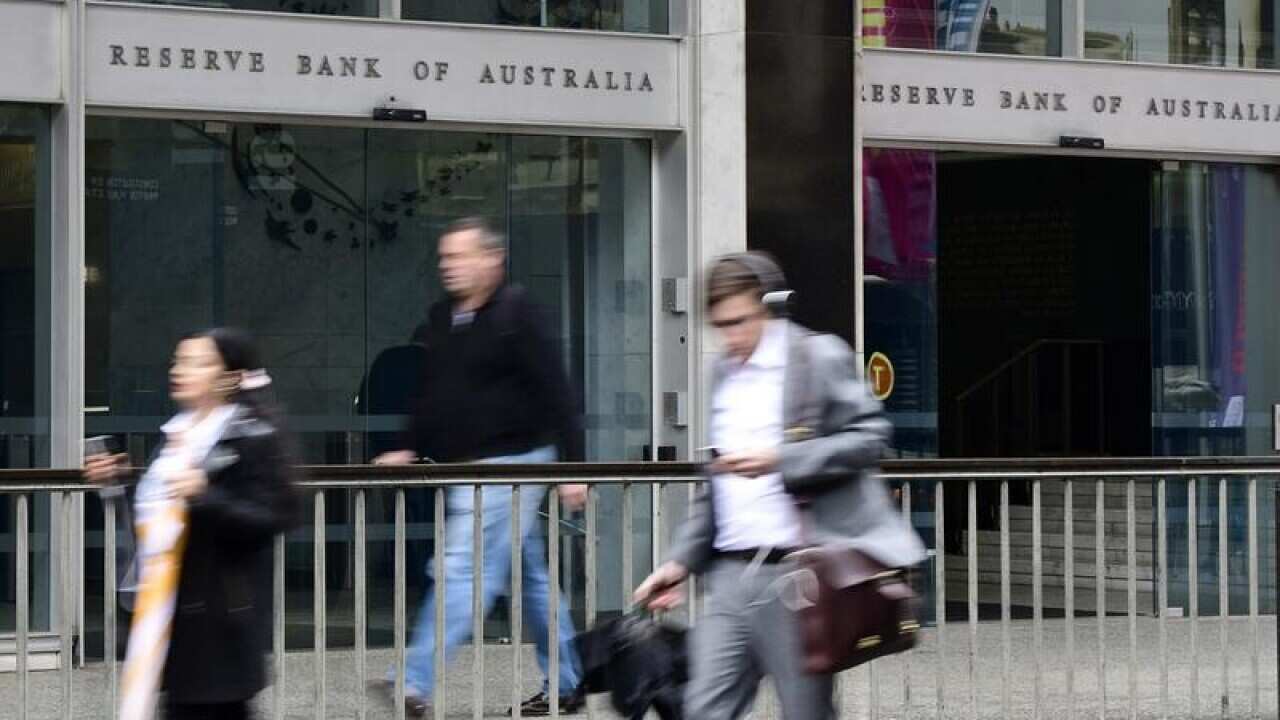 The Reserve Bank of Australia building is seen in Sydney.