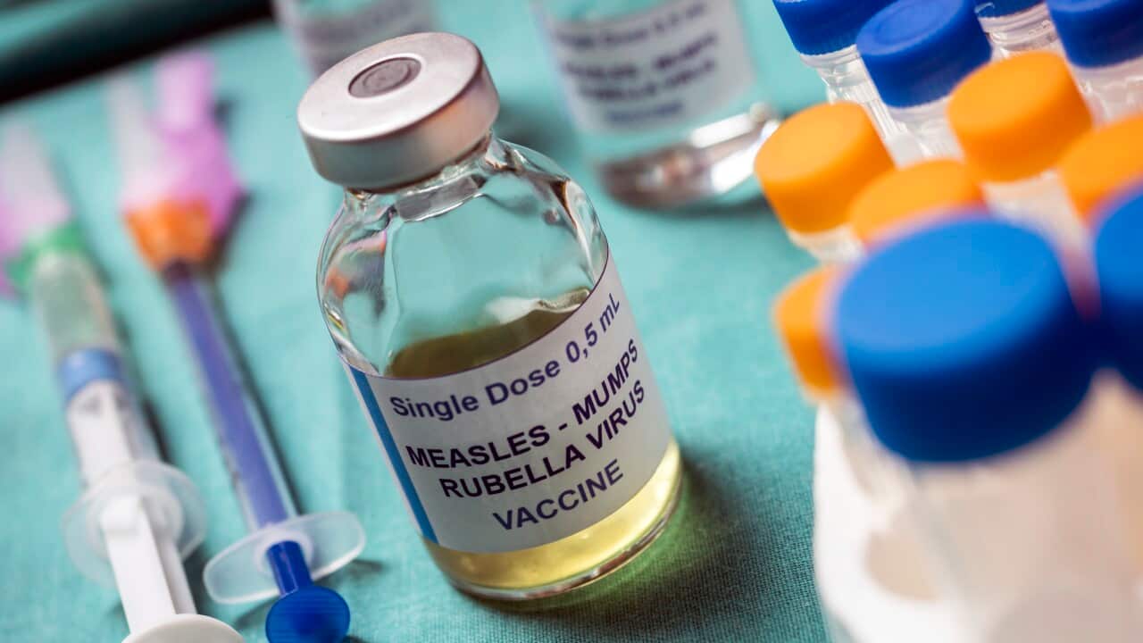 MMR vaccine, conceptual image