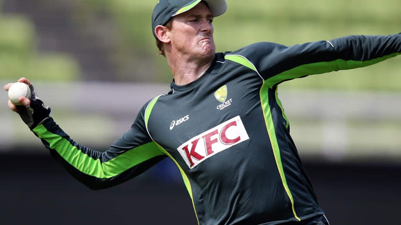 Australian one-day vice-captain George Bailey in action.